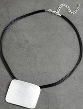 Load image into Gallery viewer, Necklace - Metal Rectangular Pendant &amp; Rope
